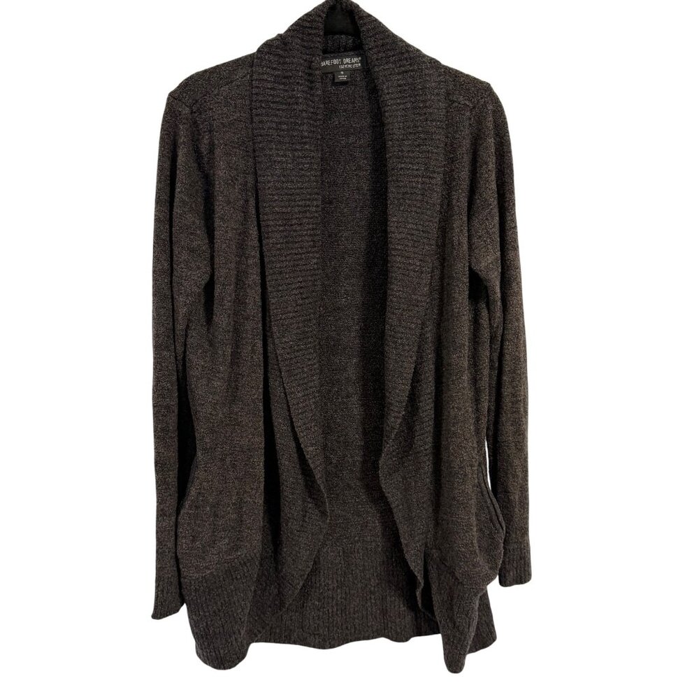 Barefoot‎ Dreams CozyChic Lite Circle Cardi Size M Gray Brown